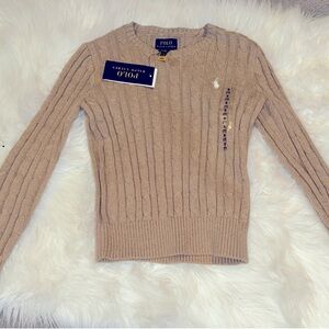 Brand new girls polo, Ralph Lauren cable net sweater